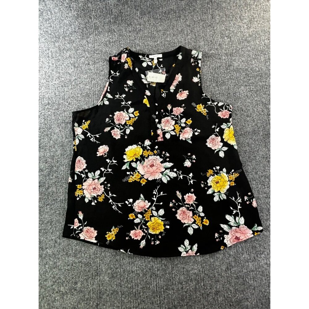 Maurice Shirt Women's 0 Plus Size Floral Button Front Tank